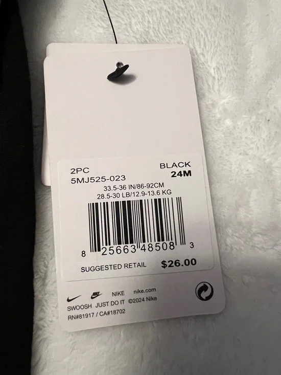 Nike Gray Sports Print One-Piece with Black Pants - Picture 2 of 3